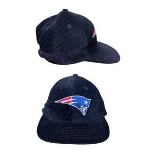 Vintage 1990's New England Patriots NFL Logo Athletic Corduroy Strapback Hat